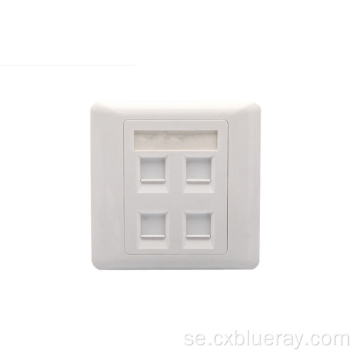 86Type 1 2 4 Port Face Plate RJ45 Wall Outlet Oskyldad ansiktsplatta